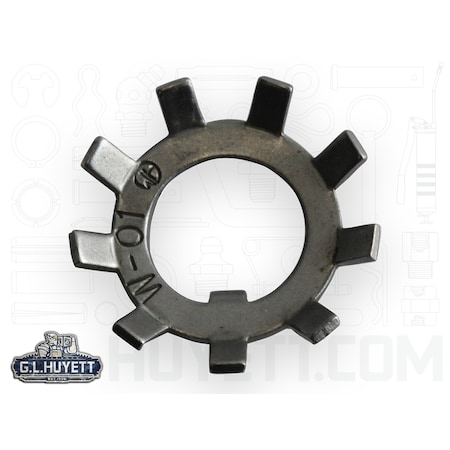 Huyett External Tooth Lock Washer, Carbon Steel, Plain Finish W-01